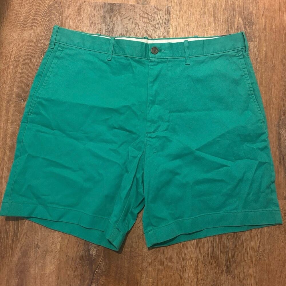 NWT J.Crew Original Flex Chino 7” Short In Green Size 36